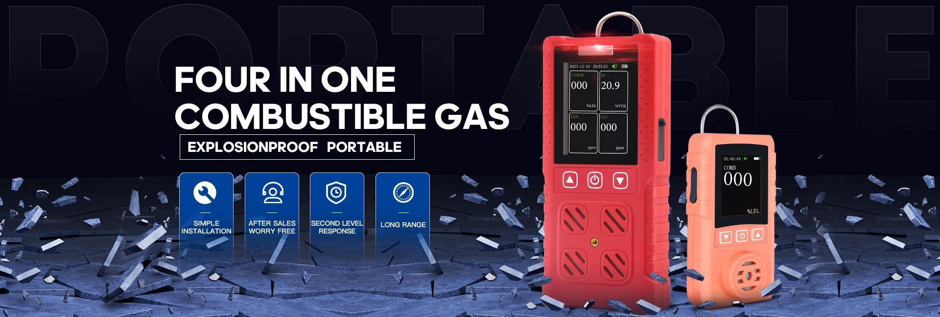 Portable gas detector, combustible gas detector.